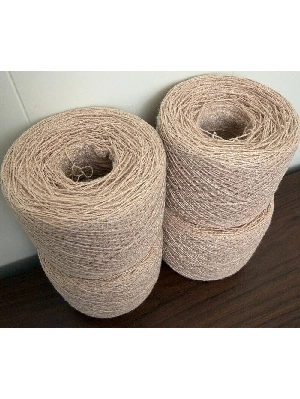 Reclaimed Cotton Blend Sport Yarn 1134 Yds Blush Beige Light Pink 414g (4 Cakes)